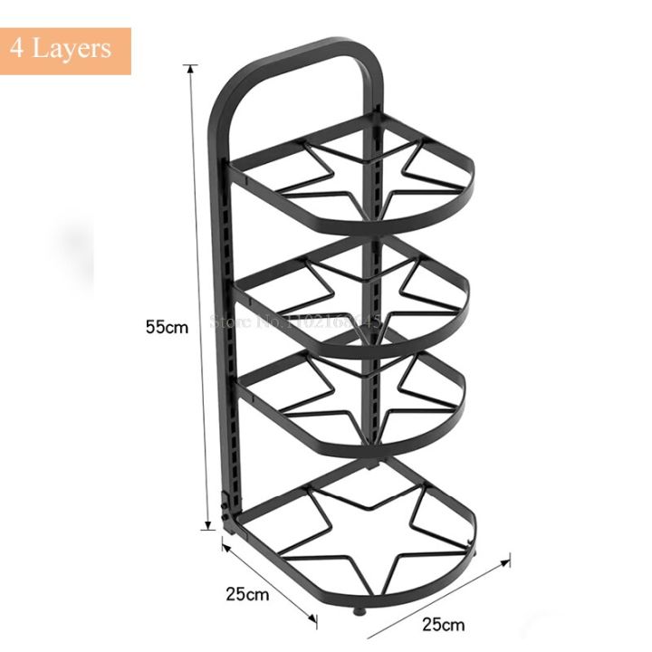 ชั้นวางของหม้อทำอาหารชั้นชั้นวางของในครัวสำหรับวางหม้อแบบปรับได้หลายชั้นชั้นชั้นสำหรับวางกระทะชั้นวางท่อระบายน้ำ