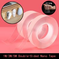 ✌♀✣ 1/3/5M Transparent Nano Tape Washable Reusable Double-Sided Tape Adhesive Nano-no Trace Paste Fixer tape Cleanable House