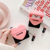 กระเป๋าใส่หูฟังหูฟังไร้สายสีดำเคสหูฟังป้องกันการตก Air-Pods 1/2 Pro เคสหูฟัง