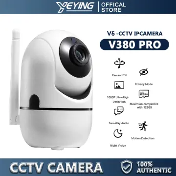Wi-Fi Camera CCTV Camera 1080p Wireless PTZ Bulb Shape V380 Pro