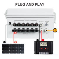 Solar PV Combiner กล่องปลอดภัยป้องกันการลัดวงจรการป้องกันย้อนกลับ IP65 6 String Photovoltaic Combiner Box สำหรับบ้าน