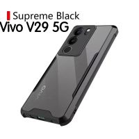 V29 5G(พร้อมส่งในไทย)เคสกันกระแทกขอบสีหลังใสVivo V29 5G/Y27 5G/Y27 4Gตรงรุ่น