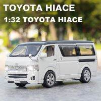 1:32 TOYOTA HIACE Alloy Car Model Diecasts Metal Toy Vehicles Car Model Simulation With Sound And Light Collection Kids Toy Gift