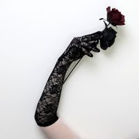 ♝ Floral Lace Girls Wedding Princess Gloves Elegant Party Female Birthday Ceremony Celebration Accessories Girl Performance Glove