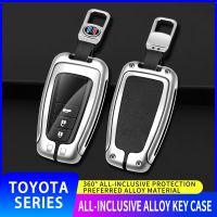 เคสหุ้มกุญแจรถหนังทำจากสังกะสีผสมสำหรับ Toyota CHR Prado 2017 2018 Prius Camry Corolla RAV4 2017 2018 2019อุปกรณ์เสริม2020