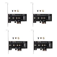 4X Cards PCIE to M2 Adapter PCI Express 3.0 X1 to NVME SSD M2 PCIE Raiser Adapter Support 2230 2242 M.2 SSD