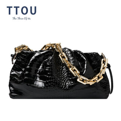 Crocodile Pattern Handbag for Women Winter Luxury Brand Dumplings Bags Fashion Chain Crossbody Bag Designer Ladies Shoulder Bag