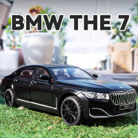 1:24 BMW 760 THE7รถลีมูซีนล้อแม็ก D Iecasts โลหะของเล่นยานพาหนะรถรุ่นเสียงและแสงดึงกลับรถของเล่นสำหรับของขวัญเด็ก