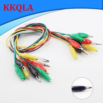 QKKQLA 10pcs Test Leads Cable Roach Clip Alligator Clips Electrical 5 Colors Test Jumper Wire Alligator Double-ended Crocodile Clips