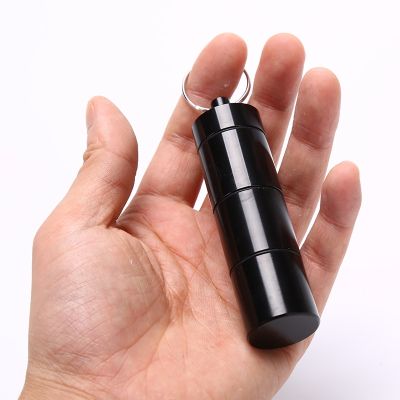 【CW】 1PC Aluminum Survival Pill Medicine Storage First-Aid Bottle With Kits