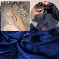 卐 Navy Blue Glitter Starry Sky Organza Fabric For Wedding Decoration Netting Organza Fabric Skirt Curtain Party Supply Flash Cloth