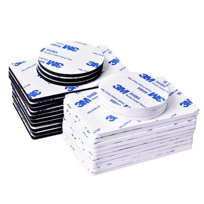 ✠△☽ 10pcs 3M Strong Pad Mounting Tape Double Sided Adhesive Acrylic Foam Tape Two Sides Mounting Sticky Tape Black Multiple size