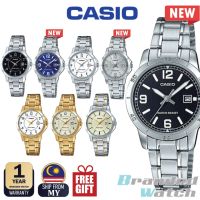 CASIO 100 ORIGINAL LTP-V004D LTP-V004G WOMEN CLASSIC OG QUARTZ STEEL GOLD DRESS LADY WATCH JAM ORI CASIO