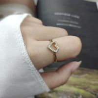 ZHOUYANG Rings For Women Girls Sweet Romantic Cute Heart Zircon 3 Color Wedding Party Daily Finger Rings Fashion Jewelry R916