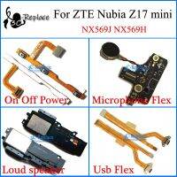 lumude For ZTE Nubia Z17 mini NX569J NX569 Usb Flex Motherboard cable Microphone Flex Loud speaker On Off Power Volume cable Flex Cable