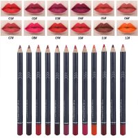 12 สี/ชุด Waterproof Lip Liner Pencil Lip Liner Kit Lipstick Pen Long-lasting Comestic Tool