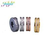 Juya Handmade Micro Pave Zircon Metal Round Spacers Separator Beads Accessories For DIY Women Men Beadwork Beads Jewelry Making DIY accessories and ot