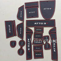 สำหรับ BYD Atto 3 2022 2023 Anti-Slip Gate Slot Cup Mat Non-Slip Door Pad ที่วางแก้ว Pad อุปกรณ์ตกแต่งภายใน