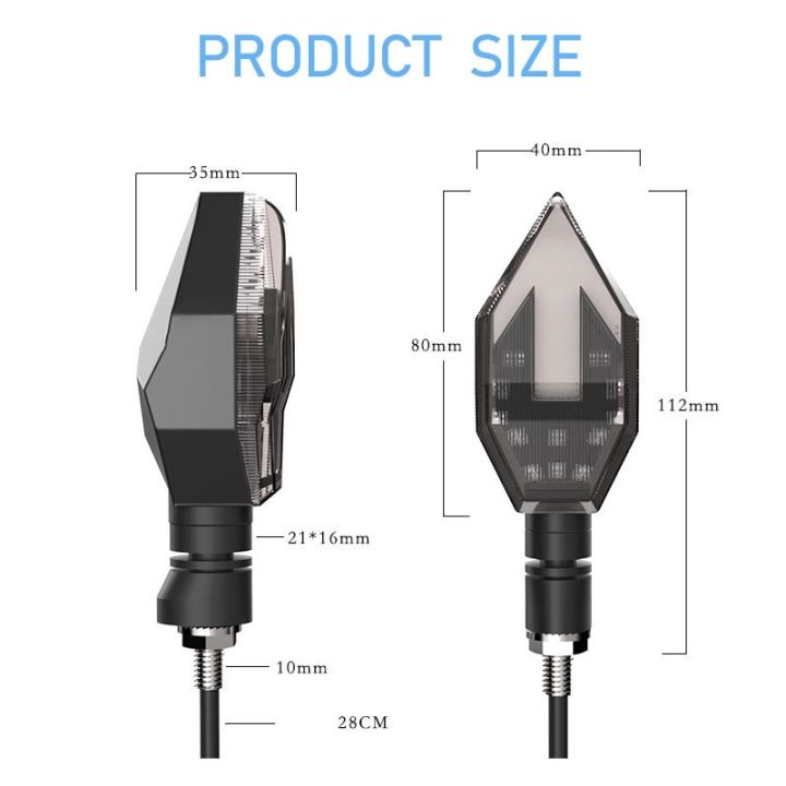 2in1บอกสัญญาณเลี้ยว-led-รถจักรยานยนต์2ชิ้นไฟสว่างสำหรับ-honda-harley-yamha-hayabusa-suzuki