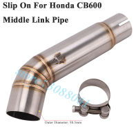 Slip On For Honda CB600 Variation Hornet 600 CB600F Motorcycle Exhaust Escape Modified Middle Tube Link Withtout Muffler