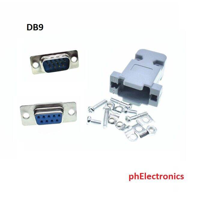 1pc RS232 Serial Port Connector DB9 Female Male Shell Plastic Plug
