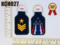 พวงกุญแจ ปัก ยศ จ่าอากาศเอก ทหารอากาศ RTAF RANK KEY CHAIN ราคาพิเศษมาก ราคาโรงงาน เพื่อใช้ สะสม ของฝาก งานสวย / KCH027 DeeDee2Pakcom