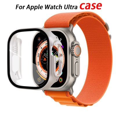 Glass+Cover For Apple Watch case Ultra 49mm smartwatch PC Screen Protector Bumper Tempered Accessories iwatch series Ultra 49mm Cases Cases