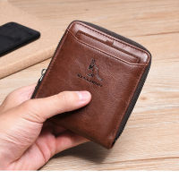 (ร้อน) 2021ใหม่ผู้ชายหนังกระเป๋าสตางค์ซิปธุรกิจผู้ถือบัตรเครดิต RFID ปิดกั้นกระเป๋ากระเป๋าเงินเหรียญกระเป๋าสตางค์ชายที่มีคุณภาพสูง