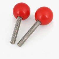 ▪ 2Pcs M6 Red 304 Stainless Steel Ball head Screw Handle Bakelite Round Plastic Screws Hand Twist Bolt 8mm-100mm Length