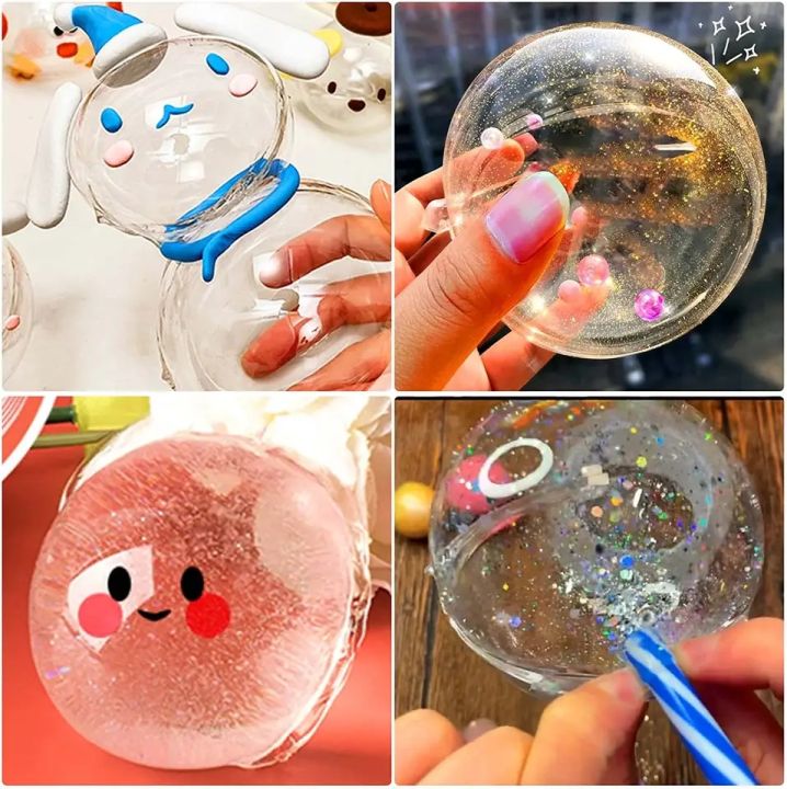 nano-tape-bubbles-tape-kit-craft-diy-double-sided-tape-fun-toys-ballon-adhesive-tape-with-bubble-balloons-with-5pcs-straw