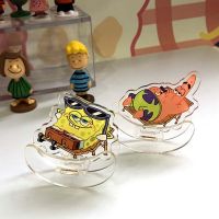 PANASONIC โปร่งใส น่ารักค่ะ ของตกแต่งบ้าน ฟิกเกอร์ amime แบบยืน SpongeBob เครื่องประดับตั้งโต๊ะ ขาตั้งเขย่า แก้วน้ำลายการ์ตูน ของเล่นเด็ก