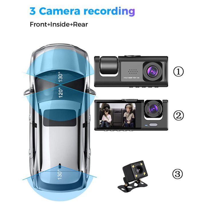 64g-sd-กล้องติดรถยน-2-นิ้ว-3-กล้อง-กล้องติดรถยนต์-2k-กล้องหน้ารถ-หน้าหลัง-กล้องหน้ารถยนต์-มีการรับประกันจากผู้ขาย-2023-full-hd-แถมฟรี-32g-กล้องติดหน้าร