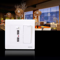 1 Gang2 Way 86ประเภท Wall Wall Socket เฟอร์นิเจอร์ Light สวิทช์ไฟแผงควบคุมวัสดุ PC ซ็อกเก็ตสวิทช์อิสระ