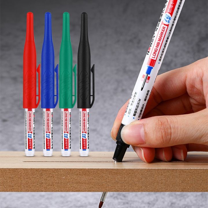 cw-1-3-4pcs-large-capacity-markers-woodworking-decoration-purpose-deep-hole-pens-ink