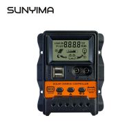 SUNYIMA เครื่องควบคุมการชาร์จพลังงานแสงอาทิตย์ PWM 12V 24V 10A 30A 20A แผงโซล่าแสดงผลแบบ Dual DC แบบอัตโนมัติไฟฟ้าที่ใช้พลังงานแสง