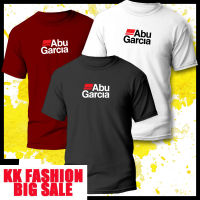 Abu Garcia เสื้อยืดพิมพ์ลายโลโก้,เสื้อยืดโพลีเอสเตอร์แห้งเร็วใส่ได้ทั้งชายหญิงสีดำสีขาวสีเทาสีแดงเข้ม