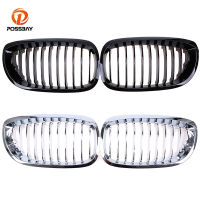 2Pcs รถกันชนหน้า Racing Grilles Center Grills Auto ชิ้นส่วนภายนอกสำหรับ BMW 3-Series E46 Coupe 2003 2004 2005 2006 Facelift