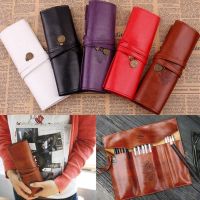 ◇❅ New Style Roll PU Leather Purse Pouch Makeup Pem Pencil Case Cosmetic Bag Retro