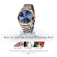 LIGE New Watch Women Waterproof Date Stainless Steel Dial 43mm Watch Rose Gold Quartz Gift Watch +