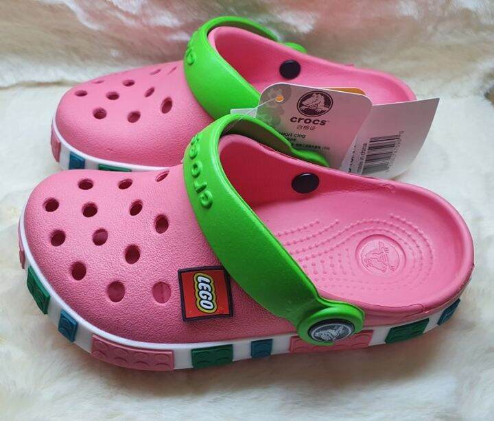 รองเท้า-crocs-เด็ก-lego-งานพรีเมี่ยม-สำหรับเด็ก-สีมาไหม่สวยมาก-นิ่มใส่สบาย