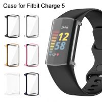 TPU Soft Shell Glass Screen Protector Smartband Case Frame For Fitbit Charge 5 Band Protective Bumper Cover Charge 5 Accessories