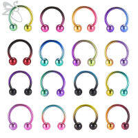 1 PC 10Mm 16G Multicolorสแตนเลสเกือกม้าเหล็กกล้าห่วงสแตนเลสเจาะจมูกและหูสำหรับผู้ชายผู้หญิงแหวนลูกคู่วงกลมต่างหูทรงเกลียวกระดูกอ่อนการเจาะหูเจาะหน้าDaith Labret Lipเจาะตามร่างกายเครื่องประดับ