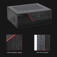 A09P Black Mini Itx Case 4.2L Mini Itx Case Htpc Chassis Game Computer Can Stand or Lie Down for Small 1U Power Supply