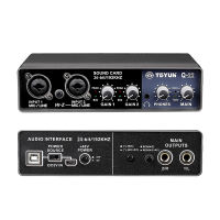 TeyunQ22 Audio Interface Sound Table Live Recording of Electric Guitar Sound Card Studio Record Professional Equipment Portable