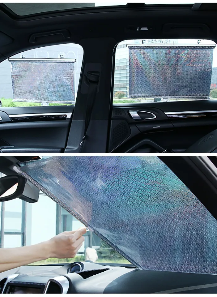 Cheap Retractable Car Side Window Sunshades Auto Sun Shade Visor Roller  Blind Protection Window Film Rear Sunshade