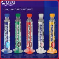 ﹉♀❏ MECHANIC Syringe Solder Paste Flux Low High Temperature Soldering Tin Cream Welding Paste for Mobile Phone PCB BGA Rework Tools