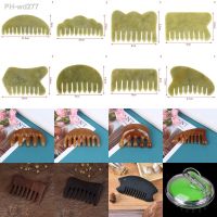 1Pc Chinese Nature Jade Wood Comb Guasha Facial Massage Spa Acupuncture Head Therapy Trigger Point Treatment On Head Beauty Tool