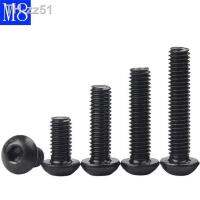 M8 8mm M8 x 1.25 black 10.9 Alloy Steel Button Head Hex Bolts Hexagon Socket Screws ISO 7380 DIN 7380