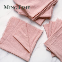 20pcs Napkins Cloth 41*41cm Rustic Cotton Gauze Hanky Tea Towel Dining Place Mats Wedding Restaurant Supplies Linen Table Decor