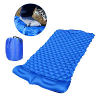 Outdoor TPU Sleeping Pad Camping Inflatable Mat with Pillows Travel Mat Tent Folding Bed Ultralight Air Cushion for Hiking Trekking